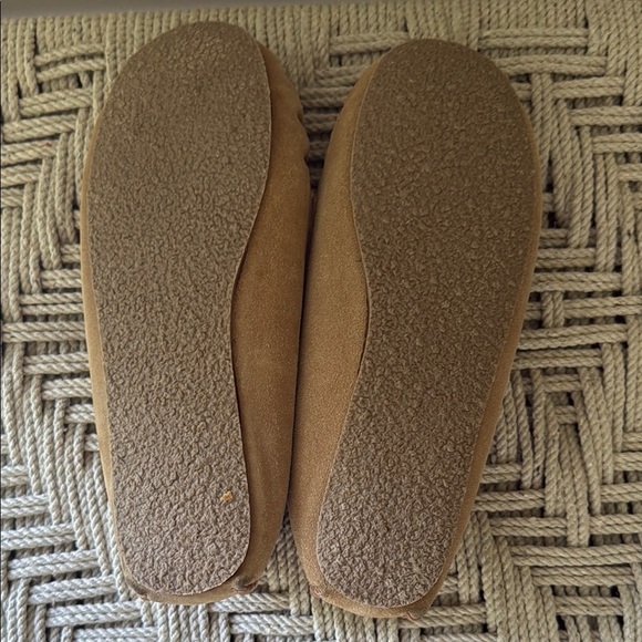 Minnetonka Women 9 Tan Suede Leather Moccasin 4011 Cally Slipper - Picture 5 of 6